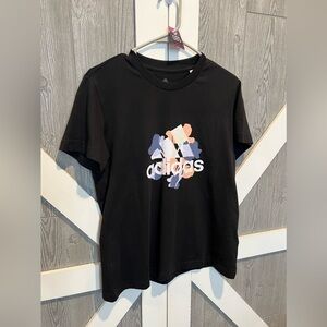085. LIKE NEW ADIDAS Floral Graphic Print Tee L
